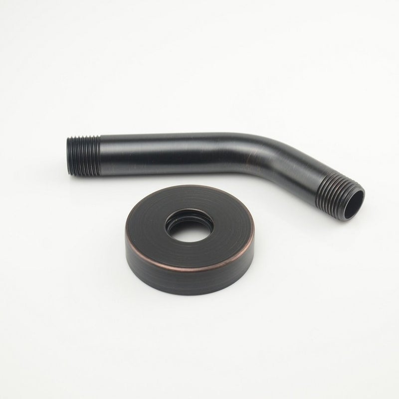 Purelux Shower Arm 6 Inch Universal Replacement Water Outlet PJ0603 Made of Stainless Steel, Flange Included, Oil Rubbed Bronze - Image 3